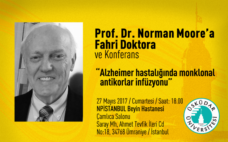 Üsküdar Üniversitesi’nden Prof. Dr. Norman Moore’a “Fahri Doktora”