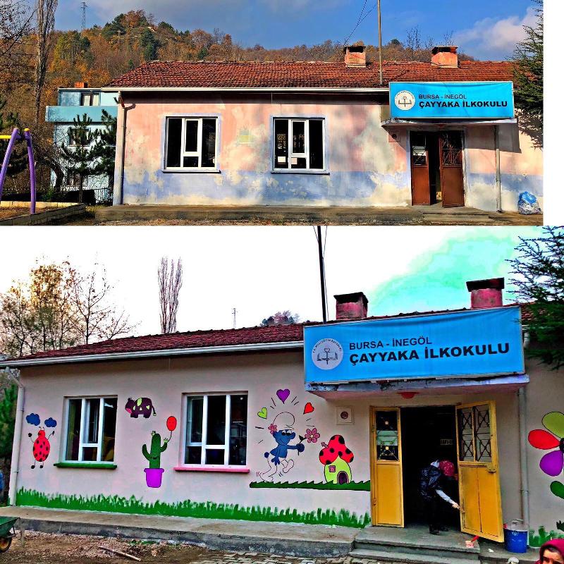 Çayyaka İlkokulu Üsküdarlı öğrencilerle yeni görünüme kavuştu 4 Çayyaka İlkokulu Üsküdarlı öğrencilerle yeni görünüme kavuştu 4