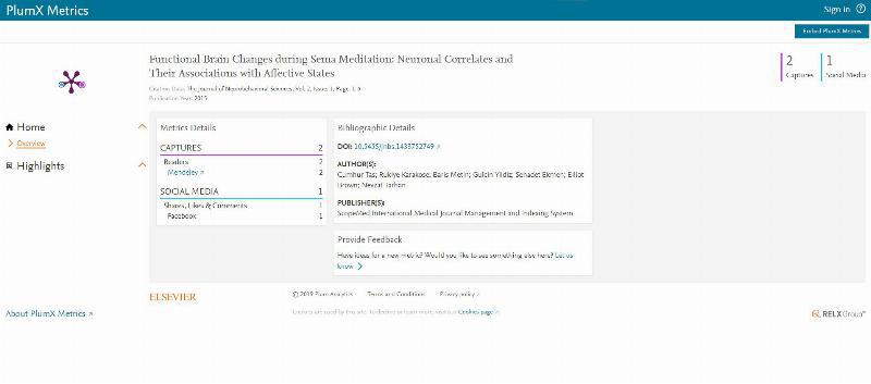PlumX and Altmetrics applications used for the first time by Üsküdar University 4